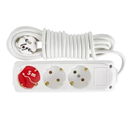 Almera 3 Gang Earthed Group Socket with Cord