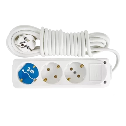 Almera 3 Gang Earthed Group Socket with Cord