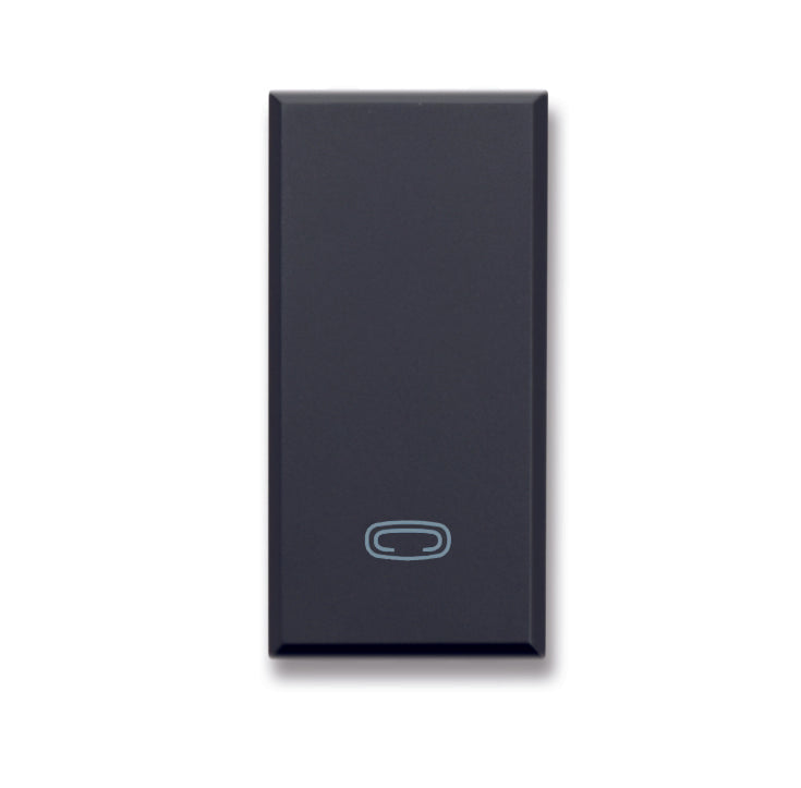 445TREP Ave Button with the symbol of an electric heater, Tekla black matte color, 1 module
