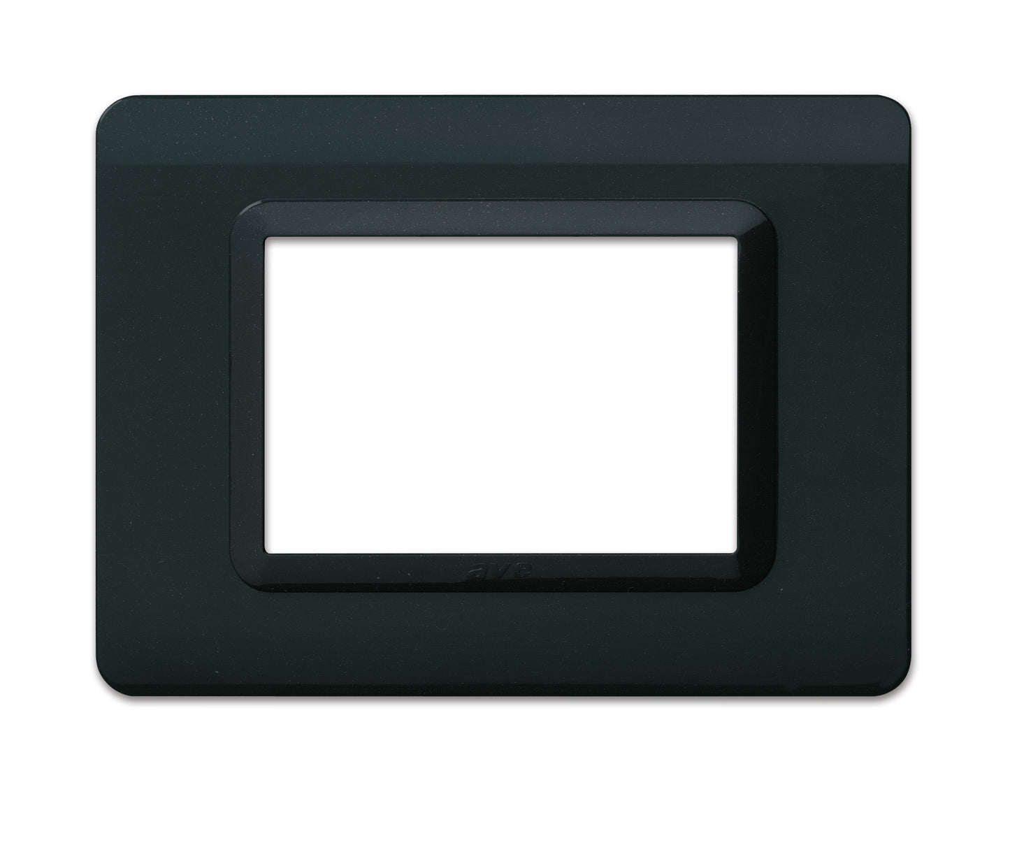 44PY03GTK Ave Tecnopolimero mask, plastic, black matte color, 3 modules