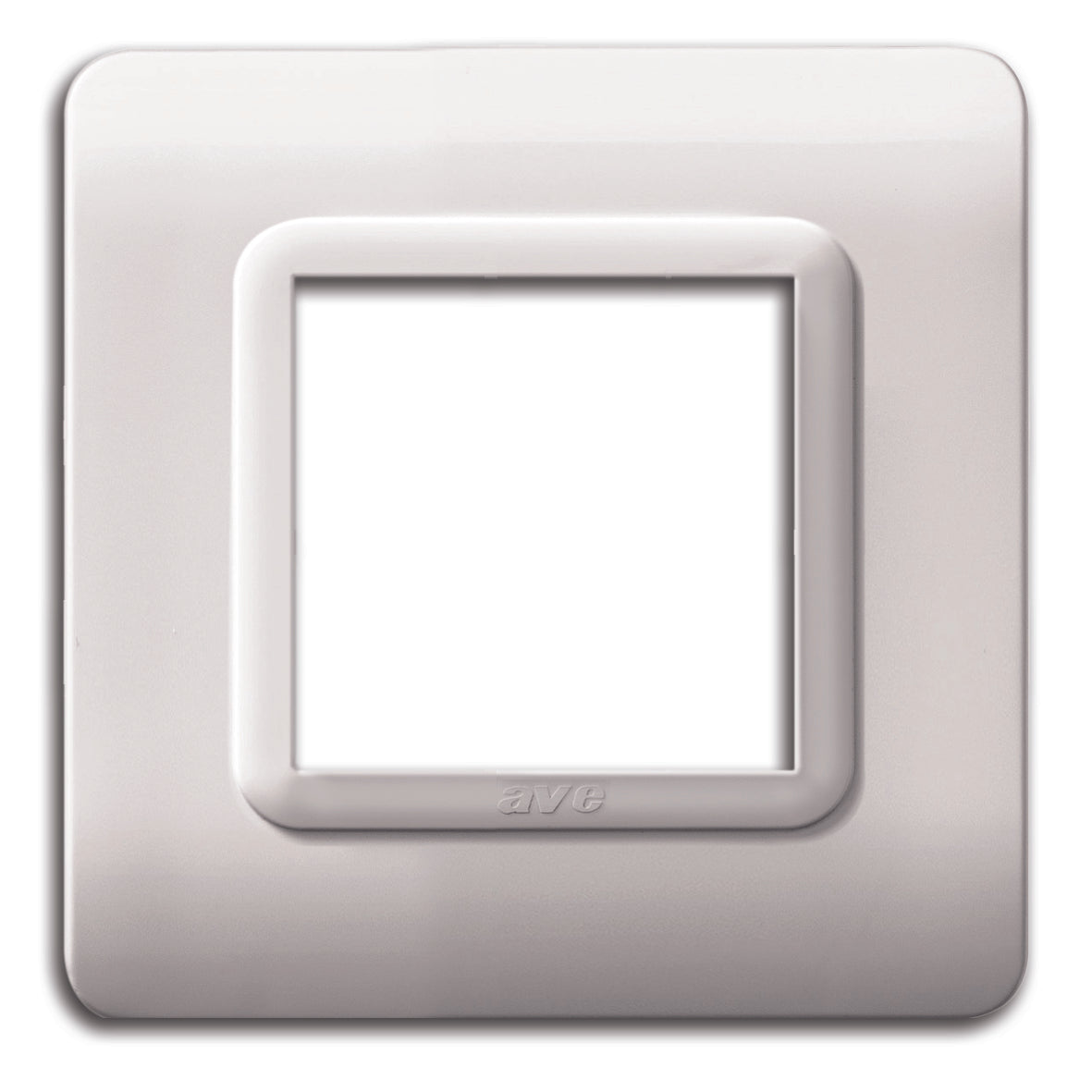 44PY32B Ave Tecnopolimero mask, plastic, white, 2 modules