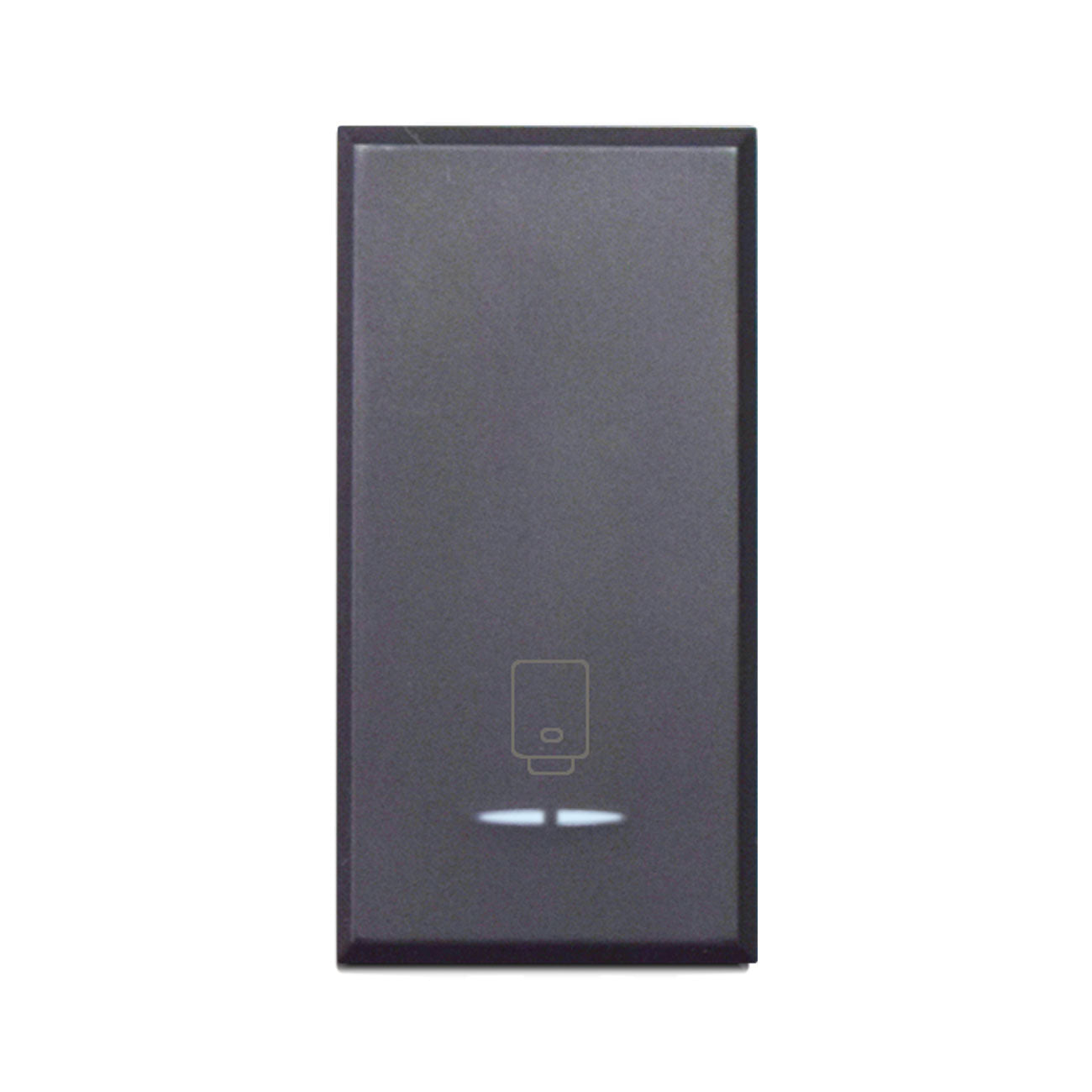 445TBP Ave Button with water heater symbol, Tekla black matte color, 1 module