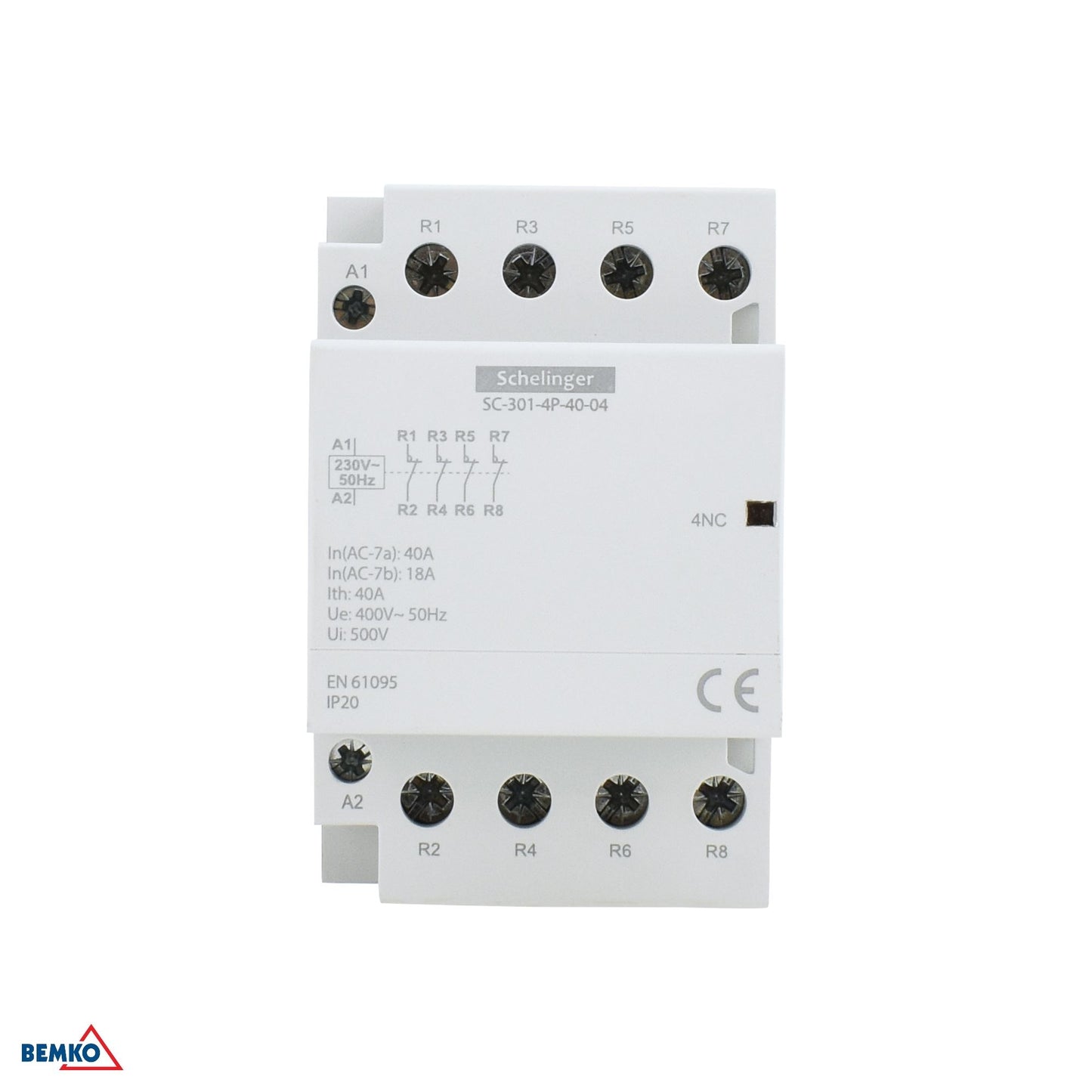 Schelinger Modular Contactor SC301 4P 40A TYP 40 (4NO + 0NC)