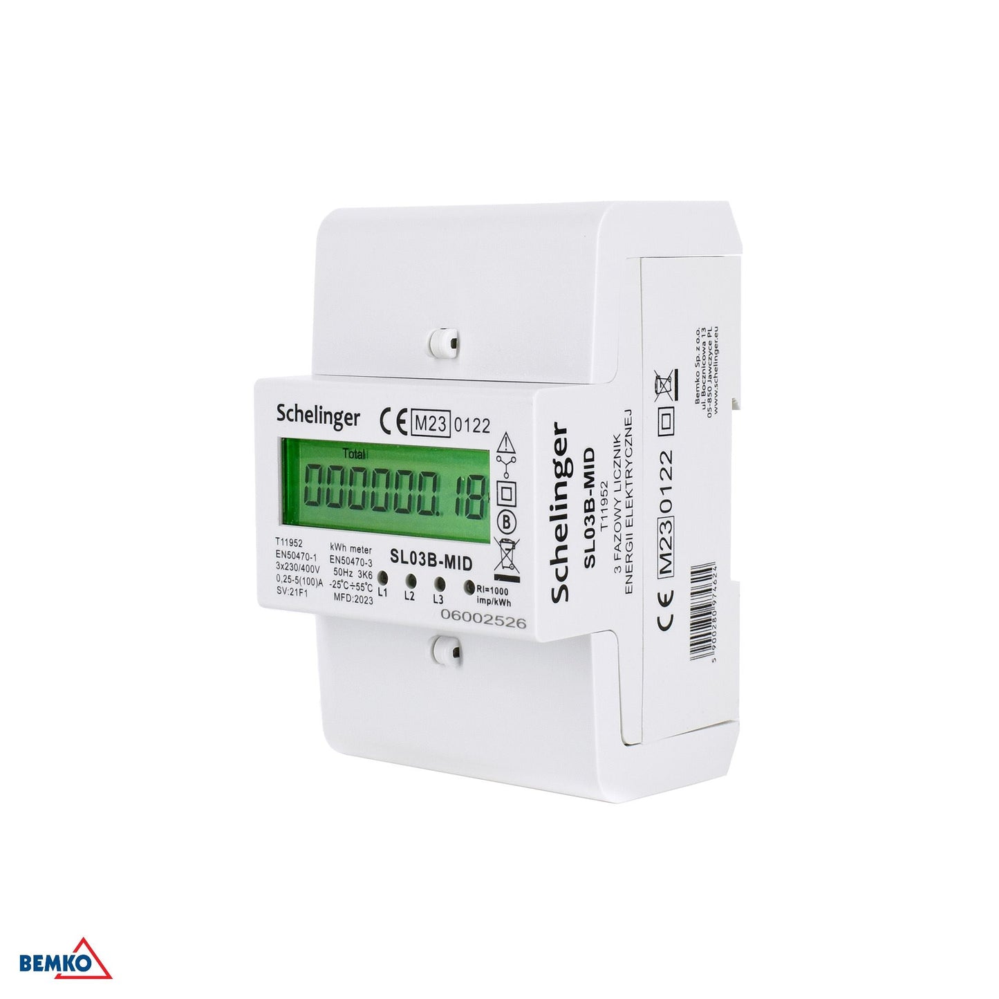 Schelinger Electricity Meter 3 Phase Mid 100A