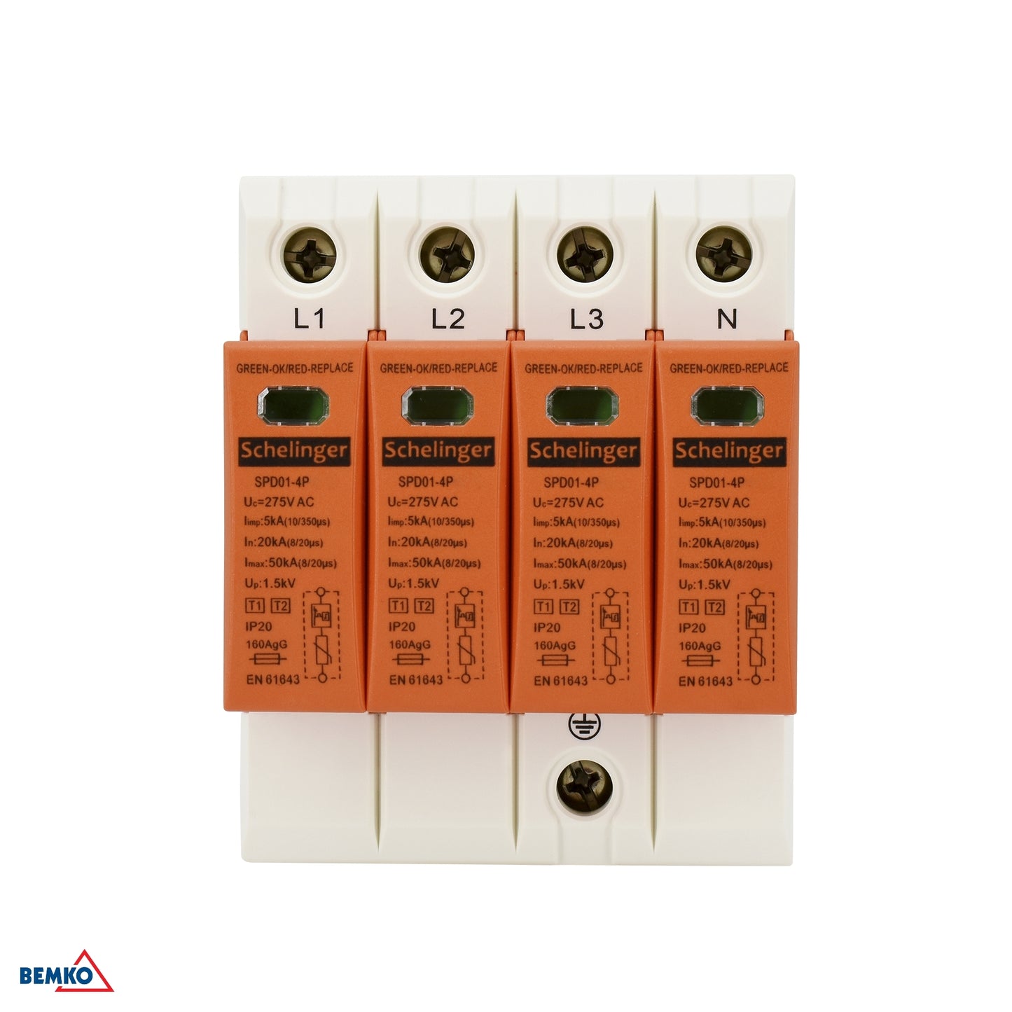 Schelinger Surge Protector 4P 5kA(10/350) Class T1+T2 (B+C)
