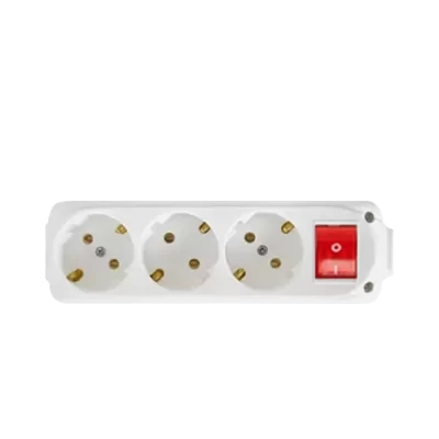Almera 3 Gang Earthed Group Socket with Switch