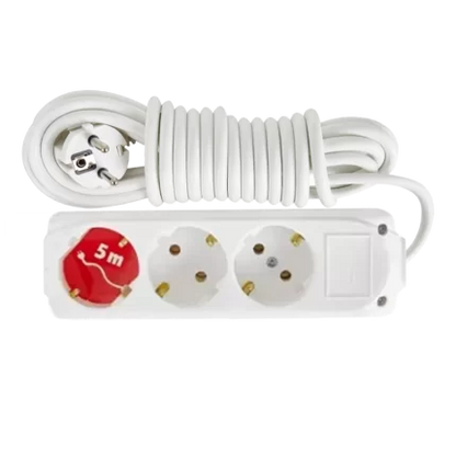Almera 3 Gang Earthed Group Socket with Cord