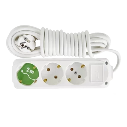 Almera 3 Gang Earthed Group Socket with Cord