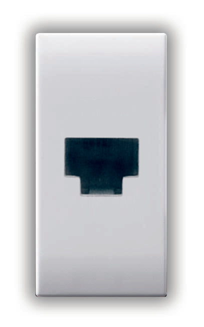 441024 Ave Telephone jack RJ11 Domus white, 1 module