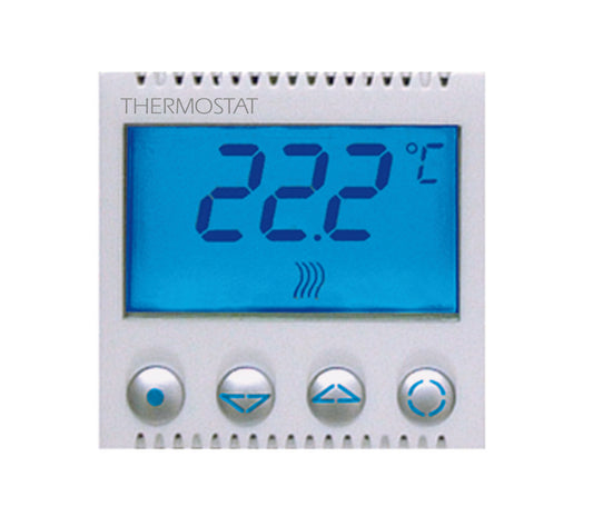 441085SW Ave Digital thermostat summer/winter NO+NC 2A 50-60Hz 230Vac, Domus white color, 2 modules
