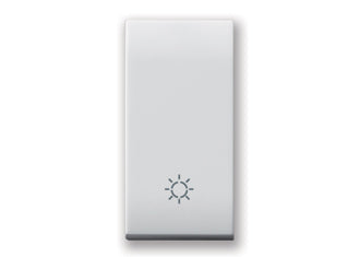441TLP Ave Button with lamp symbol, Domus white color, 1 module