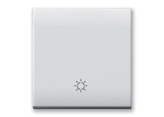 441TLP/2 Ave Button with lamp symbol, Domus white color, 2 modules