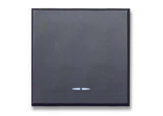 445001/2 Ave Single-pole switch 16A 250Vac, Tekla black matte color, 2 modules