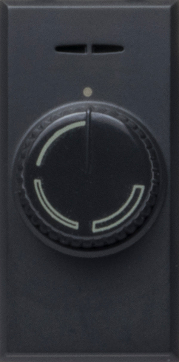 445018 Ave Dimmer with potentiometer 230Vac 50-60 Hz for resistive 60÷800W and inductive 40÷300VA loads, Tekla black matte color, 1 module