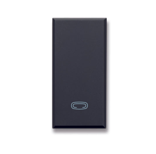 445TREP Ave Button with the symbol of an electric heater, Tekla black matte color, 1 module