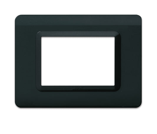 44PY03GTK Ave Tecnopolimero mask, plastic, black matte color, 3 modules