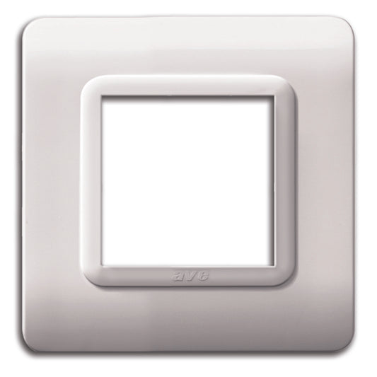 44PY32B Ave Tecnopolimero mask, plastic, white, 2 modules