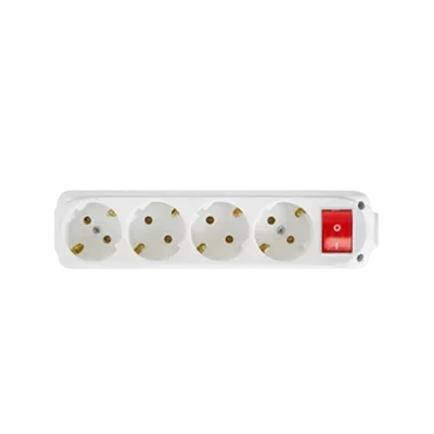 Almera 4 Gang Earthed Group Socket with Switch