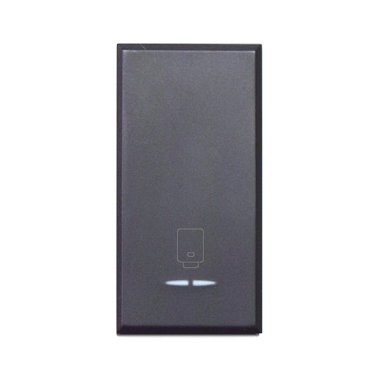 445TBP Ave Button with water heater symbol, Tekla black matte color, 1 module
