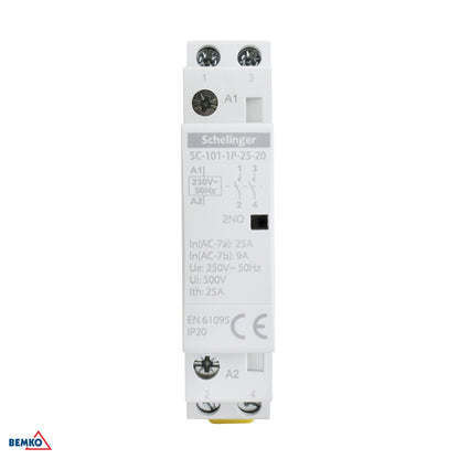 Schelinger Modular Contactor SC101 1P 25A TYP 20 (2NO + 0NC)