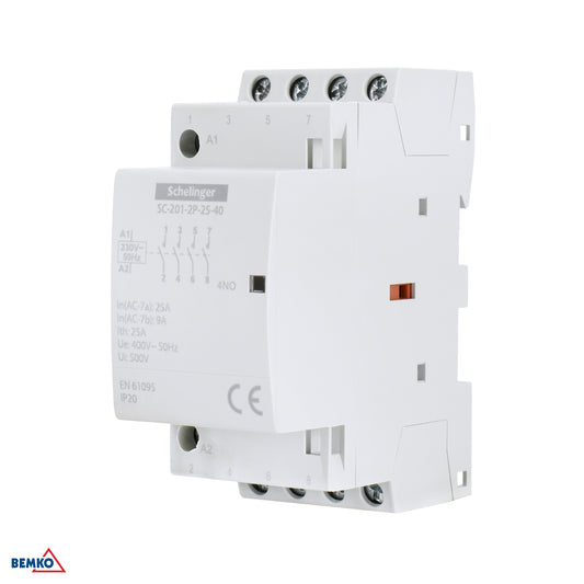 Schelinger Modular Contactor SC201 2P 25A TYP 40 (4NO + 0NC)