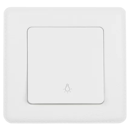 Almera One Way Push-button Switch with Light Bulb Sign