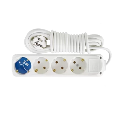 Almera 4 Gang Earthed Group Socket with Cord