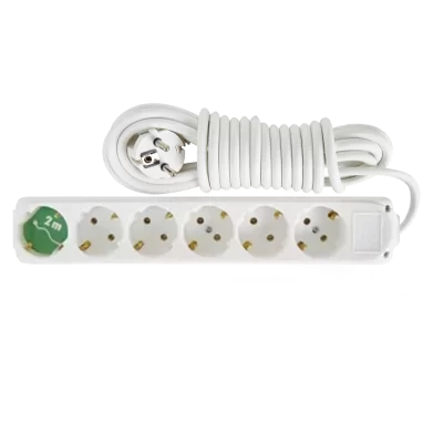 Almera 6 Gang Earthed Group Socket with Cord