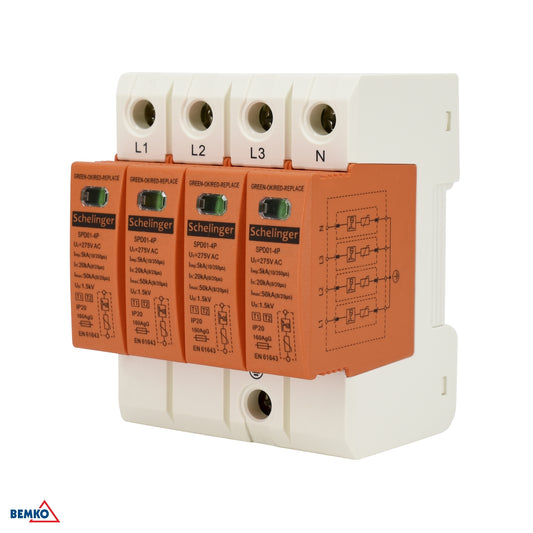 Schelinger Surge Protector 4P 5kA(10/350) Class T1+T2 (B+C)